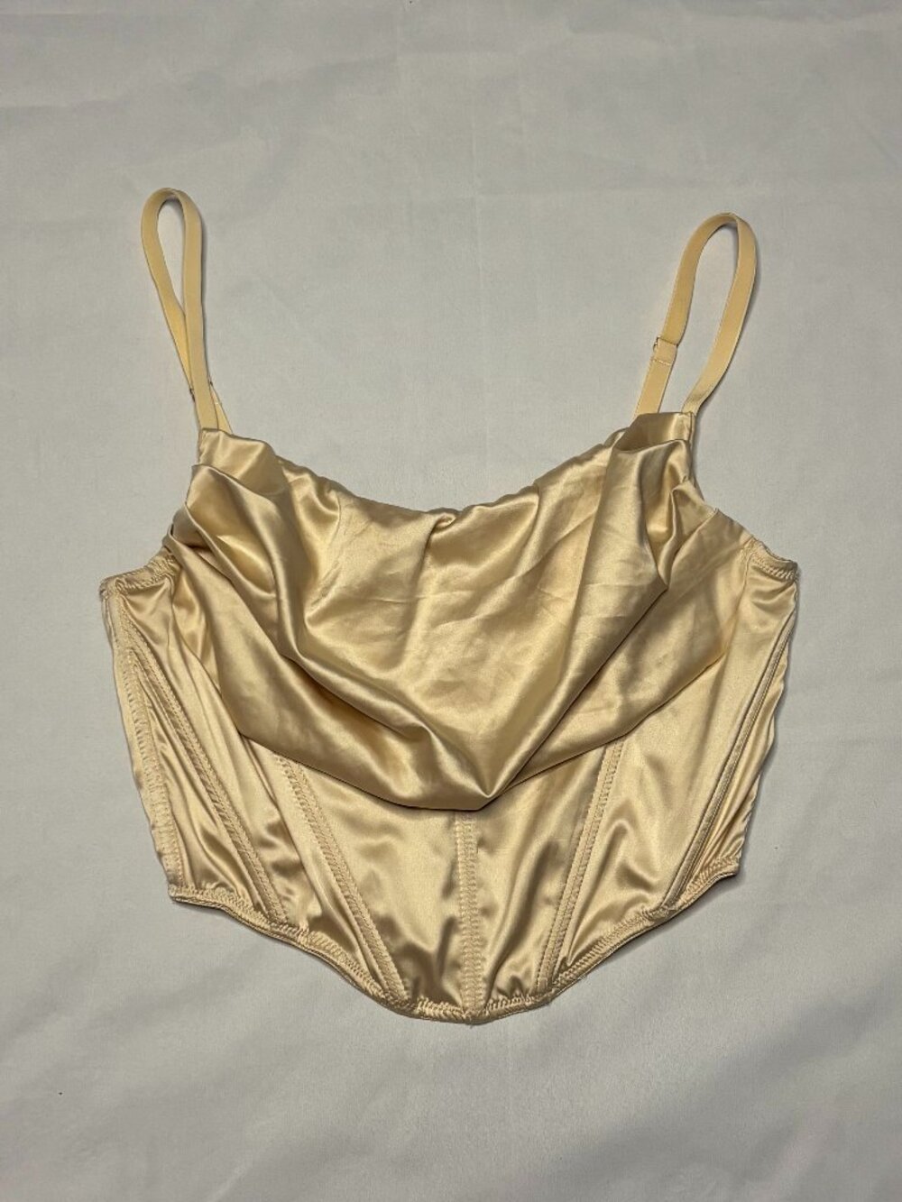 Urban Outfitters Satin Cowl-Neck Corset Top